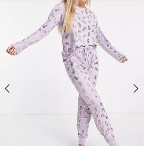 Chelsea Peers - Matching Pineapple Pajama Set - Size Small - Purple/Lilac